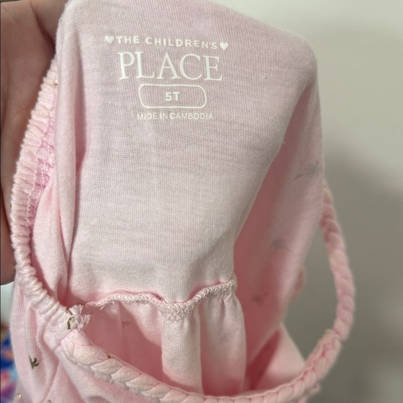 The Children's Place Pink Tiered Dress with Gold Details - Picture 2 of 2